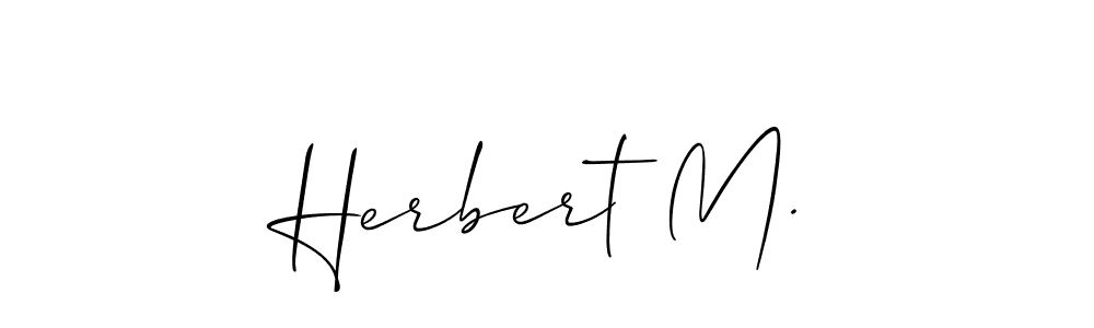 Create a beautiful signature design for name Herbert M.. With this signature (Allison_Script) fonts, you can make a handwritten signature for free. Herbert M. signature style 2 images and pictures png