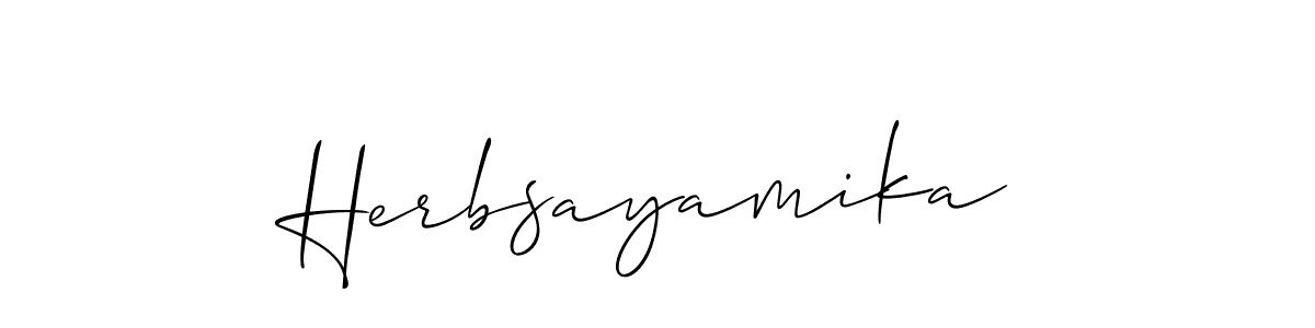 Also we have Herbsayamika name is the best signature style. Create professional handwritten signature collection using Allison_Script autograph style. Herbsayamika signature style 2 images and pictures png