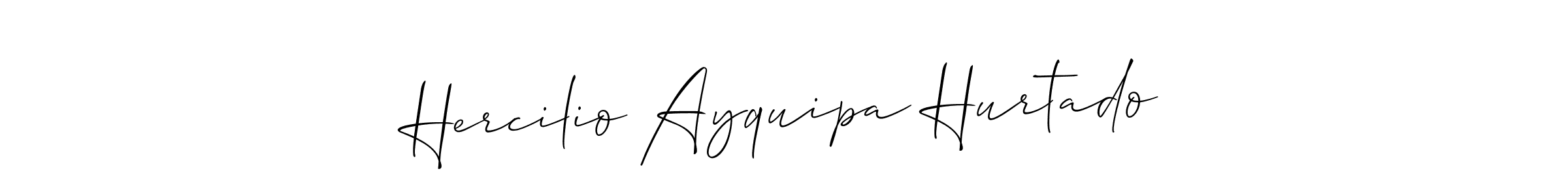 It looks lik you need a new signature style for name Hercilio Ayquipa Hurtado. Design unique handwritten (Allison_Script) signature with our free signature maker in just a few clicks. Hercilio Ayquipa Hurtado signature style 2 images and pictures png