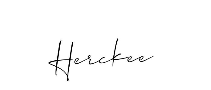 Make a beautiful signature design for name Herckee. With this signature (Allison_Script) style, you can create a handwritten signature for free. Herckee signature style 2 images and pictures png