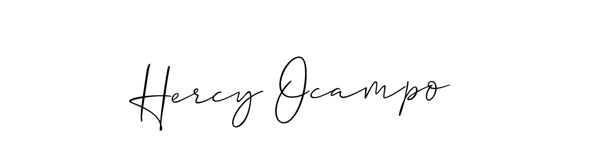 Allison_Script is a professional signature style that is perfect for those who want to add a touch of class to their signature. It is also a great choice for those who want to make their signature more unique. Get Hercy Ocampo name to fancy signature for free. Hercy Ocampo signature style 2 images and pictures png