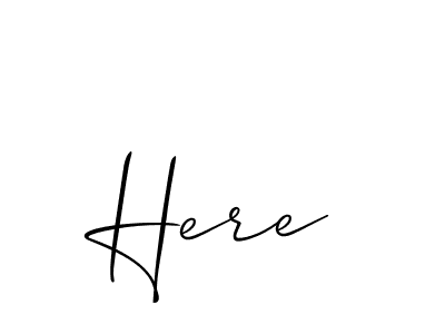 You should practise on your own different ways (Allison_Script) to write your name (Here) in signature. don't let someone else do it for you. Here signature style 2 images and pictures png