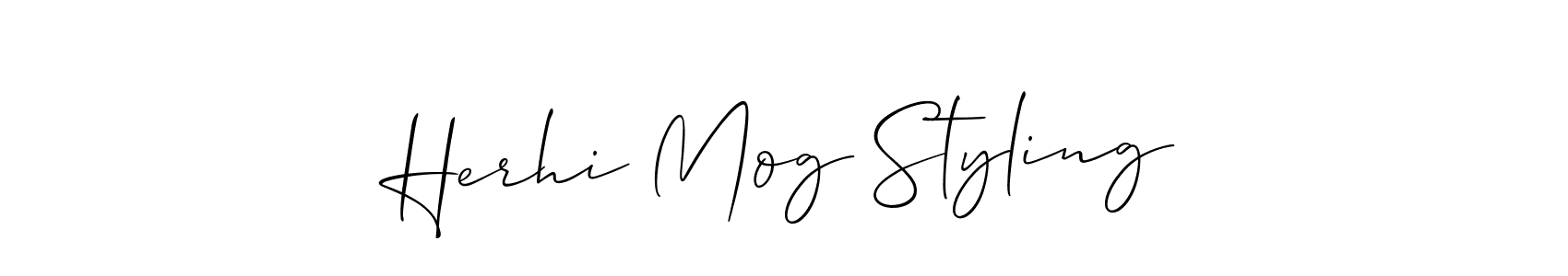 This is the best signature style for the Herhi Mog Styling name. Also you like these signature font (Allison_Script). Mix name signature. Herhi Mog Styling signature style 2 images and pictures png