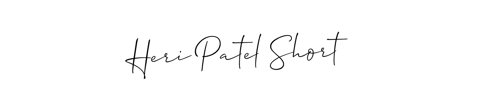 Design your own signature with our free online signature maker. With this signature software, you can create a handwritten (Allison_Script) signature for name Heri Patel Short. Heri Patel Short signature style 2 images and pictures png