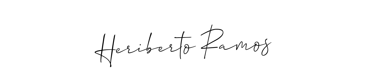 Similarly Allison_Script is the best handwritten signature design. Signature creator online .You can use it as an online autograph creator for name Heriberto Ramos. Heriberto Ramos signature style 2 images and pictures png