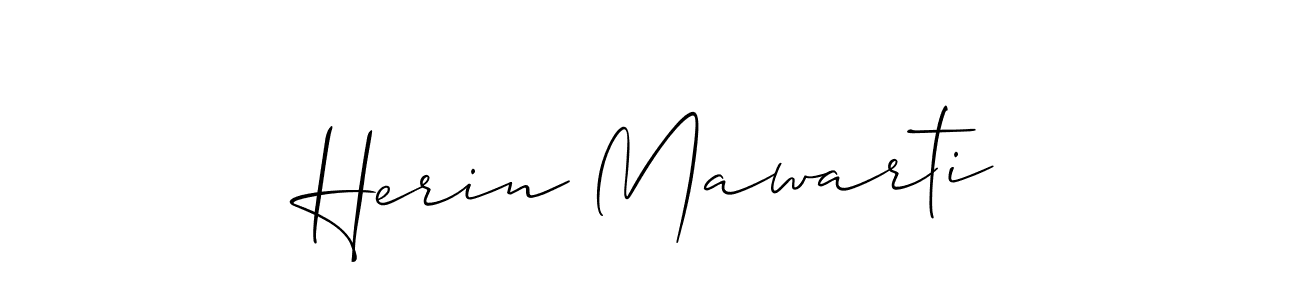 Similarly Allison_Script is the best handwritten signature design. Signature creator online .You can use it as an online autograph creator for name Herin Mawarti. Herin Mawarti signature style 2 images and pictures png