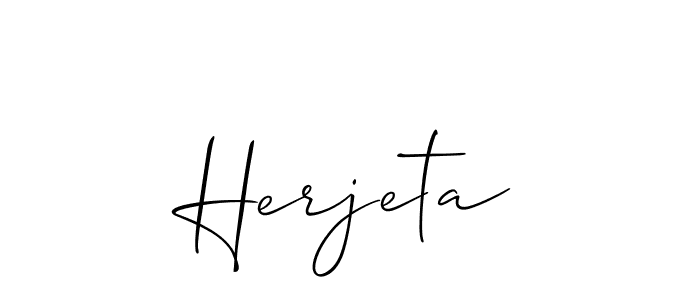 Make a beautiful signature design for name Herjeta. With this signature (Allison_Script) style, you can create a handwritten signature for free. Herjeta signature style 2 images and pictures png