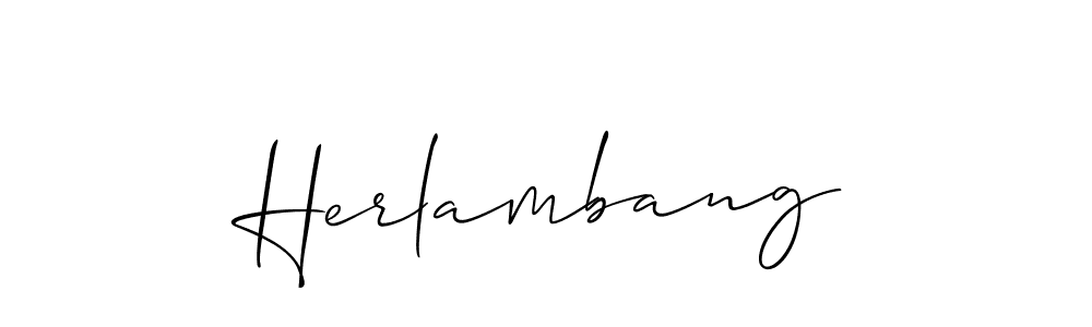 Also we have Herlambang name is the best signature style. Create professional handwritten signature collection using Allison_Script autograph style. Herlambang signature style 2 images and pictures png
