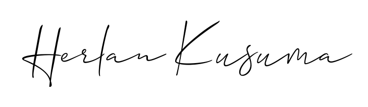 Create an unforgettable impression when signing with Herlan Kusuma name styled in Allison_Script typography. 100% free online generator. Herlan Kusuma signature style 2 images and pictures png