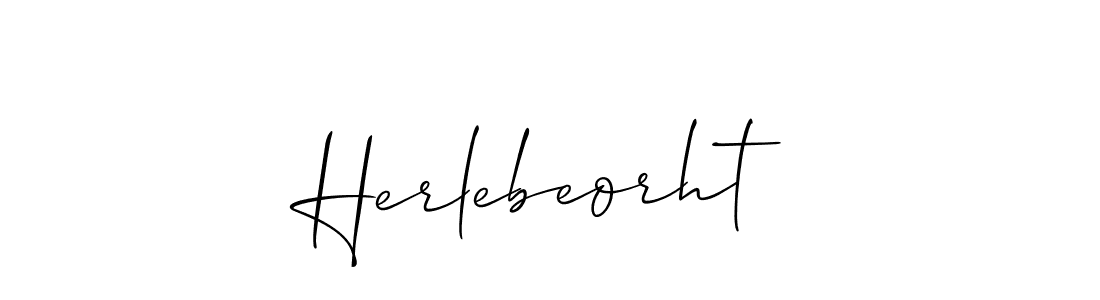 Make a beautiful signature design for name Herlebeorht. With this signature (Allison_Script) style, you can create a handwritten signature for free. Herlebeorht signature style 2 images and pictures png