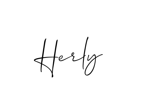 Best and Professional Signature Style for Herly. Allison_Script Best Signature Style Collection. Herly signature style 2 images and pictures png