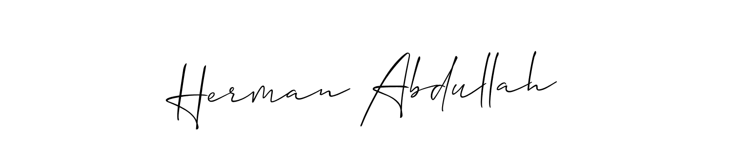 Create a beautiful signature design for name Herman Abdullah. With this signature (Allison_Script) fonts, you can make a handwritten signature for free. Herman Abdullah signature style 2 images and pictures png