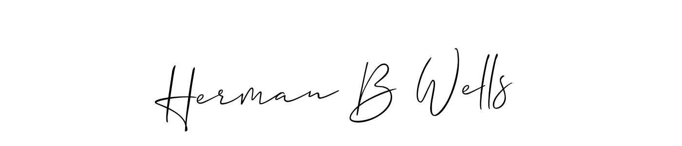 Design your own signature with our free online signature maker. With this signature software, you can create a handwritten (Allison_Script) signature for name Herman B Wells. Herman B Wells signature style 2 images and pictures png