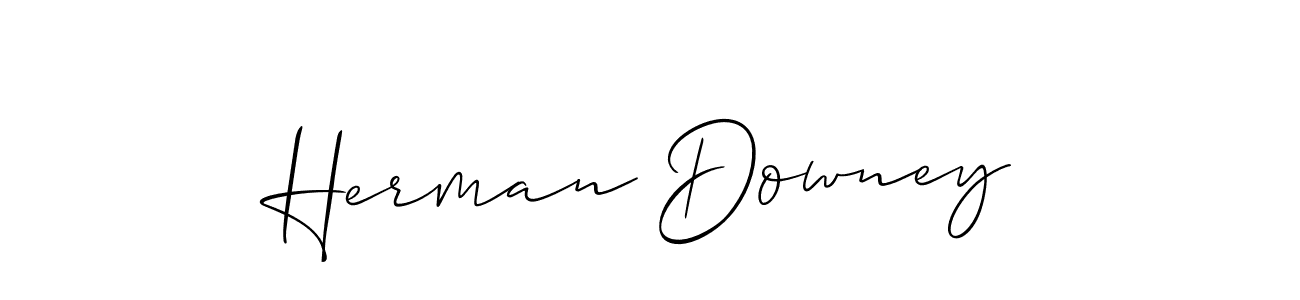 How to make Herman Downey signature? Allison_Script is a professional autograph style. Create handwritten signature for Herman Downey name. Herman Downey signature style 2 images and pictures png