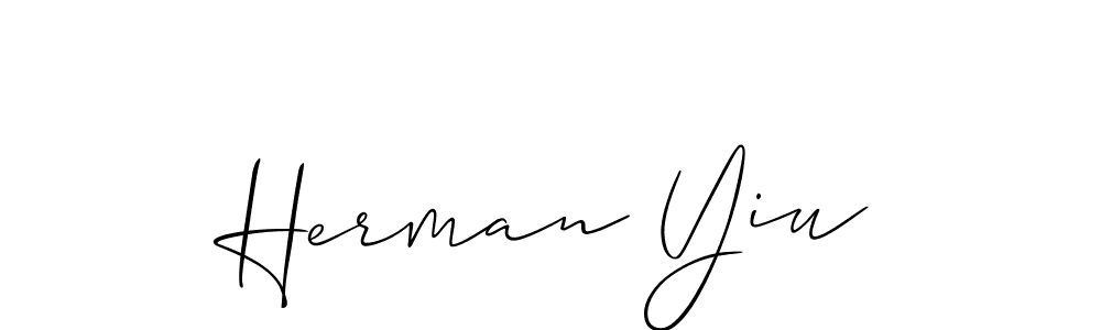 Make a short Herman Yiu signature style. Manage your documents anywhere anytime using Allison_Script. Create and add eSignatures, submit forms, share and send files easily. Herman Yiu signature style 2 images and pictures png