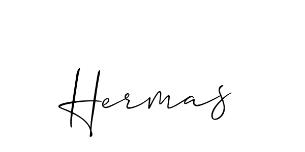 Create a beautiful signature design for name Hermas. With this signature (Allison_Script) fonts, you can make a handwritten signature for free. Hermas signature style 2 images and pictures png