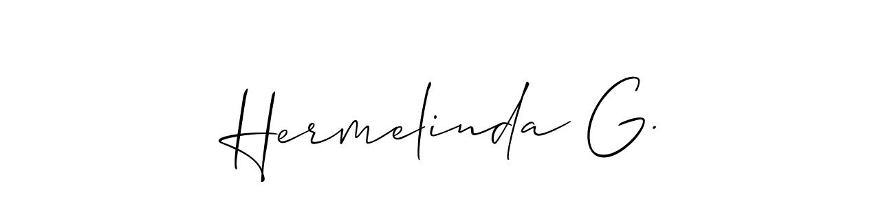 Hermelinda G. stylish signature style. Best Handwritten Sign (Allison_Script) for my name. Handwritten Signature Collection Ideas for my name Hermelinda G.. Hermelinda G. signature style 2 images and pictures png