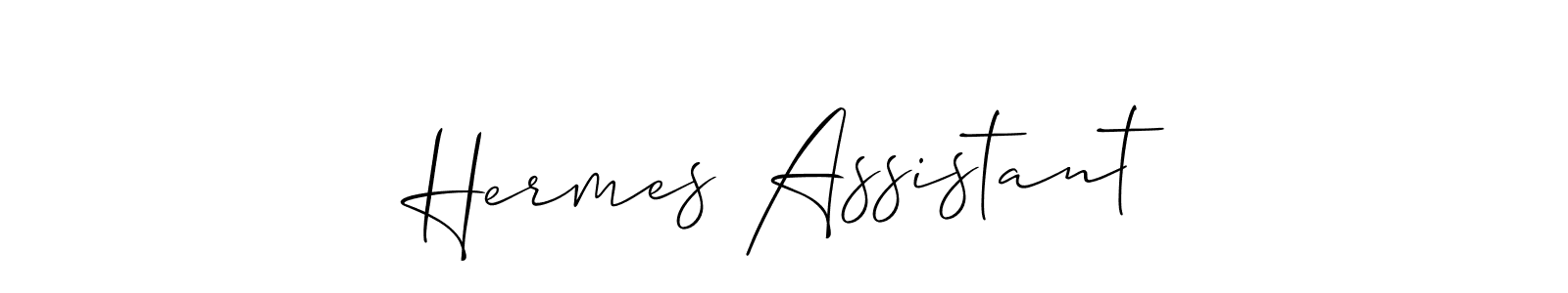 Once you've used our free online signature maker to create your best signature Allison_Script style, it's time to enjoy all of the benefits that Hermes Assistant name signing documents. Hermes Assistant signature style 2 images and pictures png