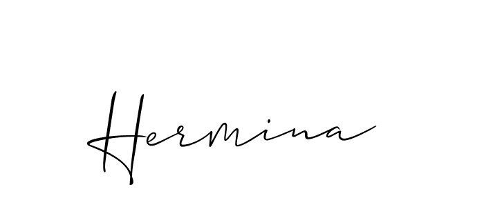 It looks lik you need a new signature style for name Hermina. Design unique handwritten (Allison_Script) signature with our free signature maker in just a few clicks. Hermina signature style 2 images and pictures png