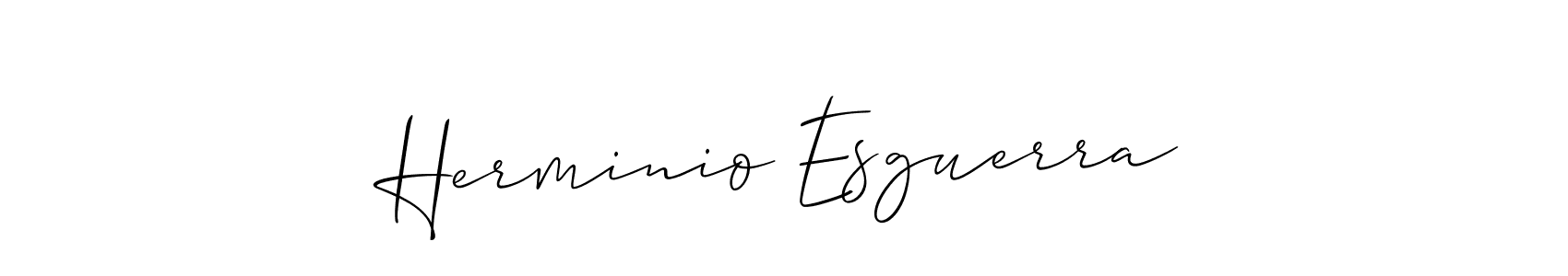Design your own signature with our free online signature maker. With this signature software, you can create a handwritten (Allison_Script) signature for name Herminio Esguerra. Herminio Esguerra signature style 2 images and pictures png