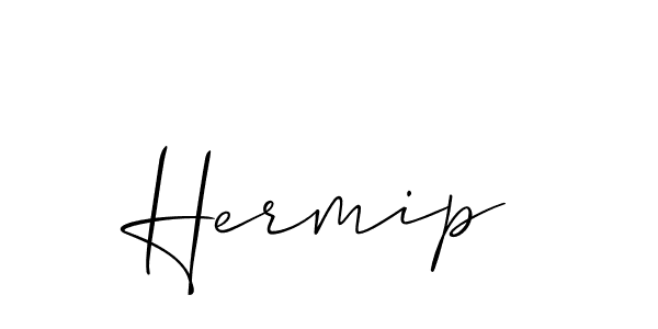 if you are searching for the best signature style for your name Hermip. so please give up your signature search. here we have designed multiple signature styles  using Allison_Script. Hermip signature style 2 images and pictures png