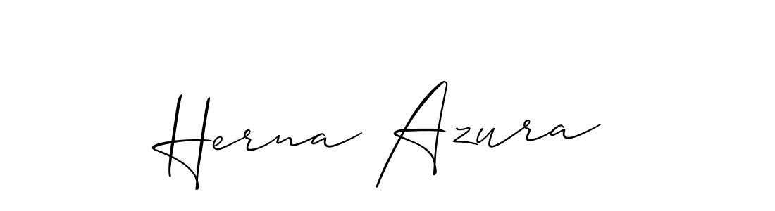 Design your own signature with our free online signature maker. With this signature software, you can create a handwritten (Allison_Script) signature for name Herna Azura. Herna Azura signature style 2 images and pictures png