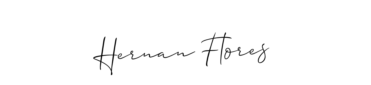 Create a beautiful signature design for name Hernan Flores. With this signature (Allison_Script) fonts, you can make a handwritten signature for free. Hernan Flores signature style 2 images and pictures png