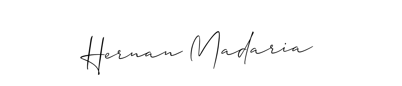 Use a signature maker to create a handwritten signature online. With this signature software, you can design (Allison_Script) your own signature for name Hernan Madaria. Hernan Madaria signature style 2 images and pictures png