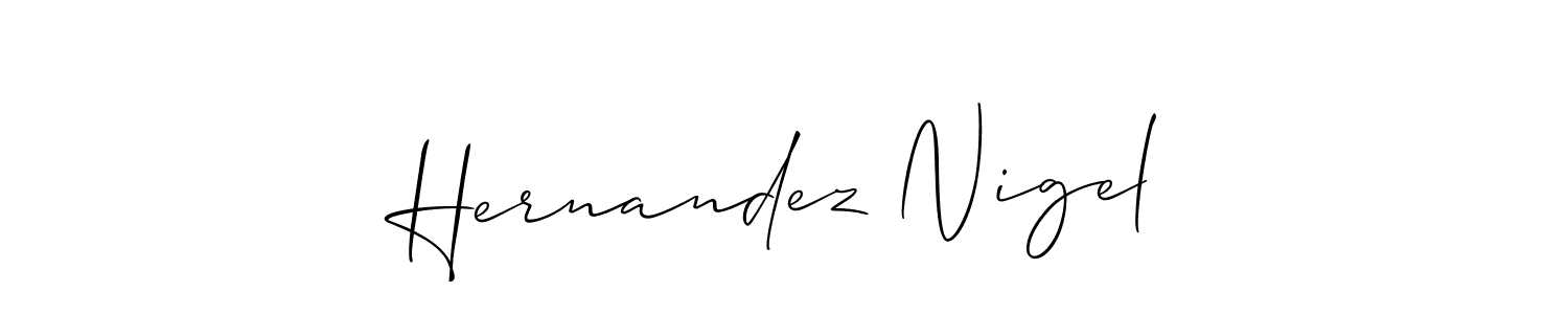 Design your own signature with our free online signature maker. With this signature software, you can create a handwritten (Allison_Script) signature for name Hernandez Nigel. Hernandez Nigel signature style 2 images and pictures png