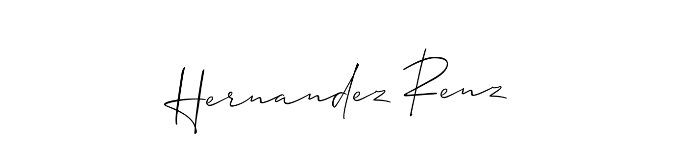 How to make Hernandez Renz signature? Allison_Script is a professional autograph style. Create handwritten signature for Hernandez Renz name. Hernandez Renz signature style 2 images and pictures png