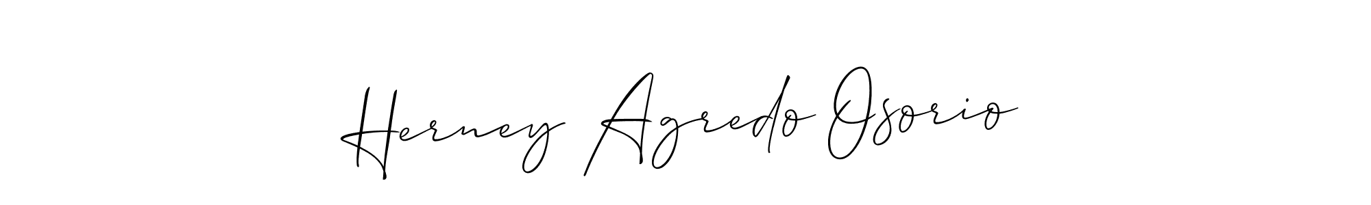Create a beautiful signature design for name Herney Agredo Osorio. With this signature (Allison_Script) fonts, you can make a handwritten signature for free. Herney Agredo Osorio signature style 2 images and pictures png