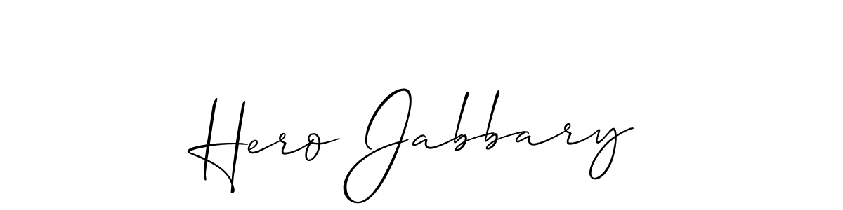 It looks lik you need a new signature style for name Hero Jabbary. Design unique handwritten (Allison_Script) signature with our free signature maker in just a few clicks. Hero Jabbary signature style 2 images and pictures png