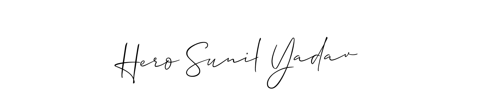 Make a beautiful signature design for name Hero Sunil Yadav. Use this online signature maker to create a handwritten signature for free. Hero Sunil Yadav signature style 2 images and pictures png