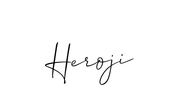 Similarly Allison_Script is the best handwritten signature design. Signature creator online .You can use it as an online autograph creator for name Heroji. Heroji signature style 2 images and pictures png