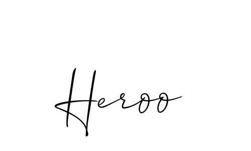It looks lik you need a new signature style for name Heroo. Design unique handwritten (Allison_Script) signature with our free signature maker in just a few clicks. Heroo signature style 2 images and pictures png