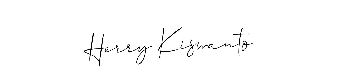 Similarly Allison_Script is the best handwritten signature design. Signature creator online .You can use it as an online autograph creator for name Herry Kiswanto. Herry Kiswanto signature style 2 images and pictures png