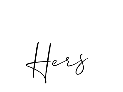 The best way (Allison_Script) to make a short signature is to pick only two or three words in your name. The name Hers include a total of six letters. For converting this name. Hers signature style 2 images and pictures png