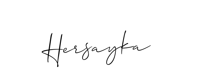 How to make Hersayka name signature. Use Allison_Script style for creating short signs online. This is the latest handwritten sign. Hersayka signature style 2 images and pictures png