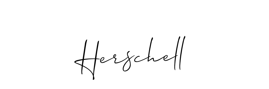 Design your own signature with our free online signature maker. With this signature software, you can create a handwritten (Allison_Script) signature for name Herschell. Herschell signature style 2 images and pictures png