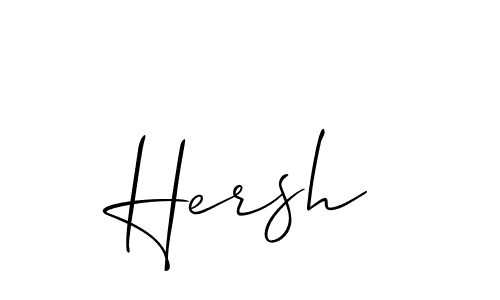 Design your own signature with our free online signature maker. With this signature software, you can create a handwritten (Allison_Script) signature for name Hersh. Hersh signature style 2 images and pictures png