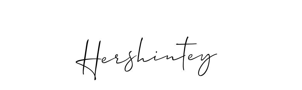 It looks lik you need a new signature style for name Hershintey. Design unique handwritten (Allison_Script) signature with our free signature maker in just a few clicks. Hershintey signature style 2 images and pictures png