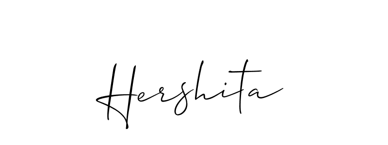 Design your own signature with our free online signature maker. With this signature software, you can create a handwritten (Allison_Script) signature for name Hershita. Hershita signature style 2 images and pictures png