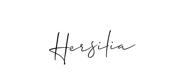 Design your own signature with our free online signature maker. With this signature software, you can create a handwritten (Allison_Script) signature for name Hersilia. Hersilia signature style 2 images and pictures png