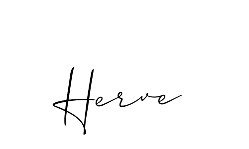 Design your own signature with our free online signature maker. With this signature software, you can create a handwritten (Allison_Script) signature for name Herve. Herve signature style 2 images and pictures png