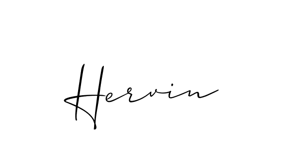 It looks lik you need a new signature style for name Hervin. Design unique handwritten (Allison_Script) signature with our free signature maker in just a few clicks. Hervin signature style 2 images and pictures png