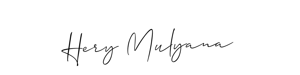 Also we have Hery Mulyana name is the best signature style. Create professional handwritten signature collection using Allison_Script autograph style. Hery Mulyana signature style 2 images and pictures png