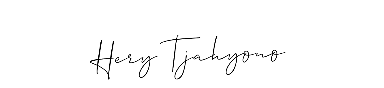Also we have Hery Tjahyono name is the best signature style. Create professional handwritten signature collection using Allison_Script autograph style. Hery Tjahyono signature style 2 images and pictures png