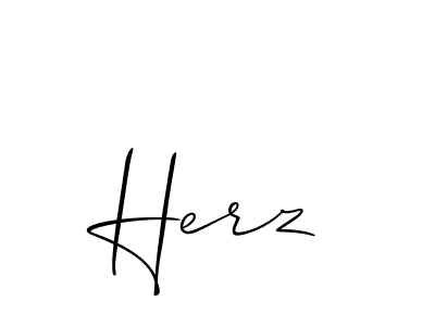 The best way (Allison_Script) to make a short signature is to pick only two or three words in your name. The name Herz include a total of six letters. For converting this name. Herz signature style 2 images and pictures png