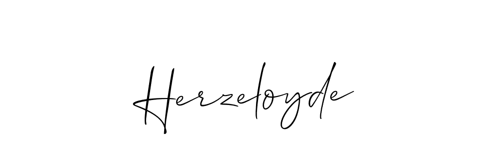 How to Draw Herzeloyde signature style? Allison_Script is a latest design signature styles for name Herzeloyde. Herzeloyde signature style 2 images and pictures png