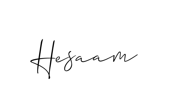 How to make Hesaam signature? Allison_Script is a professional autograph style. Create handwritten signature for Hesaam name. Hesaam signature style 2 images and pictures png